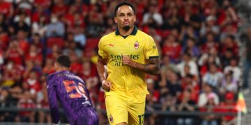 Noah Okafor, auteur d'un doublé face à Liverpool