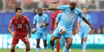 Cédric Bakambu (17) lors du match de la Coupe du Monde 2026 face au Portugal. Site officiel de la FIFA
